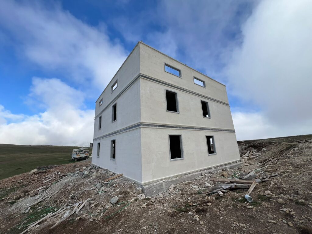 Trabzon White Stone House Construction